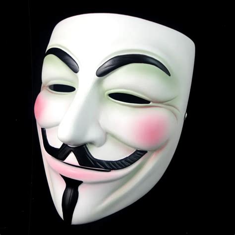Halloween Mask V For Vendetta Mask Guy Fawkes Party Mask White Colour