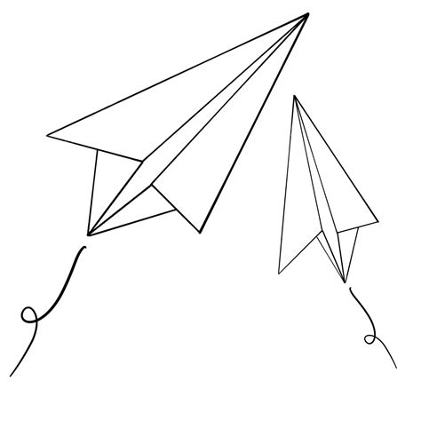 Flying Paper Airplane Clip Art Lip Drawing Plane Drawing Paper Plane