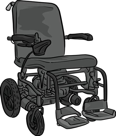 Black And White Electric Wheelchair Vector Illustration 3126873 Vector