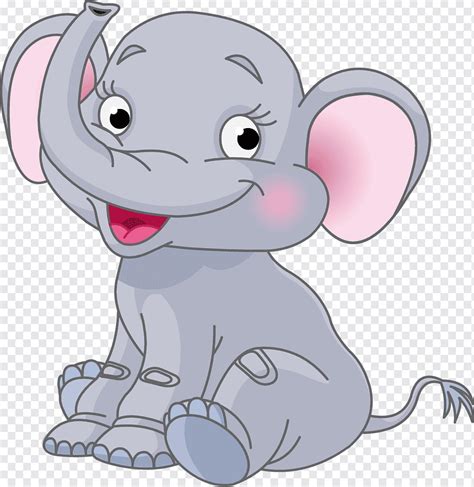 Personagem De Desenho Animado Do Elefante Cinza Elefante Dos Desenhos