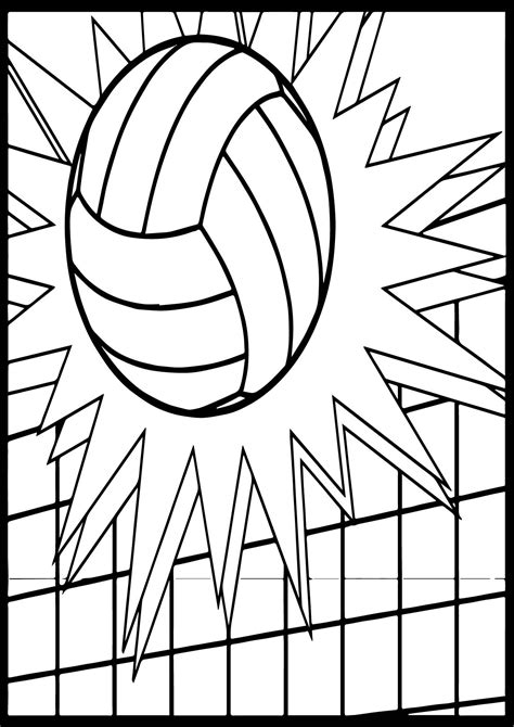 Volleyball Coloring Pages Free Thekidsworksheet