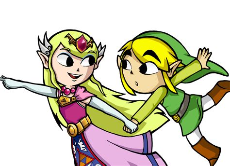 Toon Link And Toon Zelda By Lunaazul788 On Deviantart