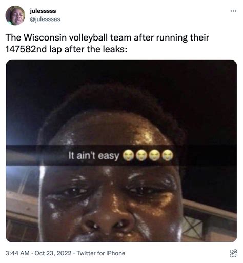Wisconsin Volleyball Leak Meme Wisconsin Volleyball Team Explicit Photo Leak Know Your Meme