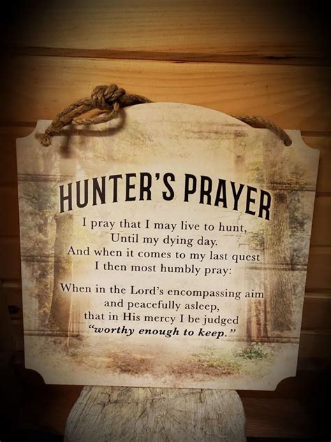 Hunters Prayer Sign