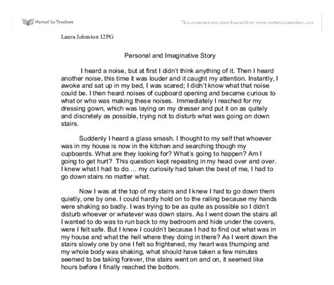 Personal And Imaginative Story Gcse English Marked By