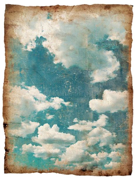 Retro Image Of Cloudy Sky Stock Illustration Illustration Of Blue