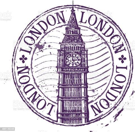 London Vector Logo Design Template Shabby Stamp Or England Britain