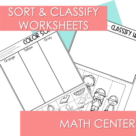Sort Classify Worksheets Clever School Teacher