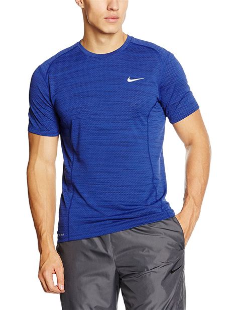 Nike Nike Mens Dri Fit Cool Miler Running Shirt Blue