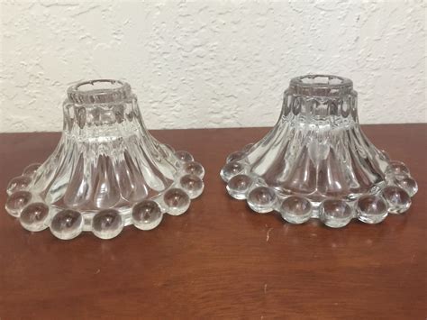 Glass Candlestick Or Candle Holders Boopie Berwick By Anchor Etsy