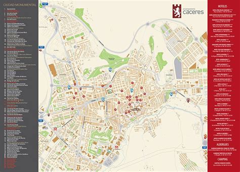 Plano Turístico De Cáceres Con Imágenes Planos Turistico Turismo