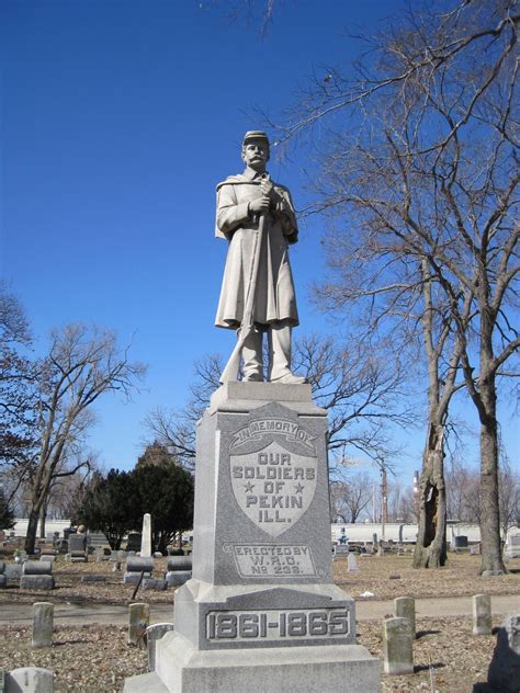 Civil War Memorials In Illinois Pekin Il Tazewell County Pekin