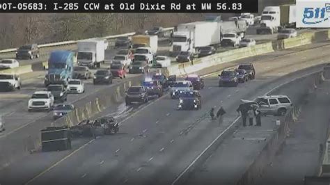 I285 traffic near I75 in Clayton County | Fatal crash, car fire