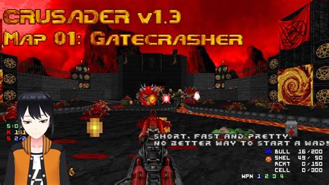 Doom 2 Crusader V13 Map 01 Gatecrasher Youtube