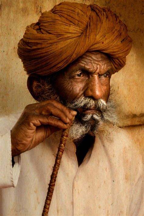 Old India Male Portrait Portrait Portrait Painting