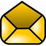 Envelope Clip Clipart Open Icon Vector Yellow
