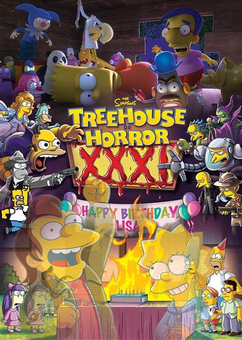 The Horrors Of Halloween The Simpsons Treehouse Of Horror Xxxi Poster Trailer Clips And Stills