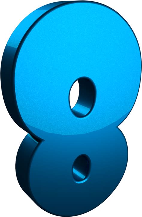 3d 8 Eight Number Number 8 3d Png Clipart Large Size Png Image Pikpng