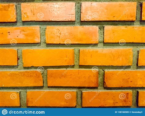 The Texture Of Orange Brick Wall They Are Arranged In Rows