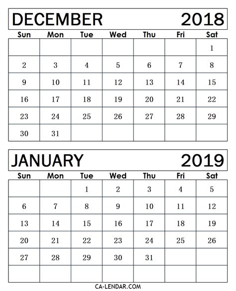 Calendar Images From Jan To Dec