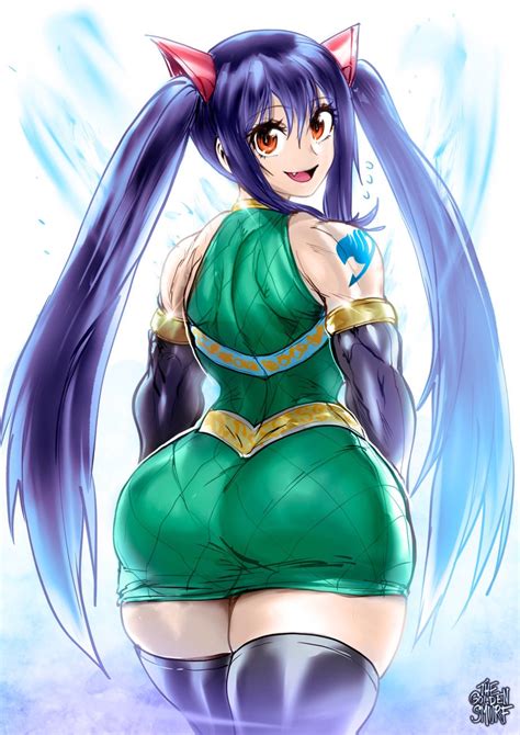 The Golden Smurf Wendy Marvell Fairy Tail Highres 1girl Aged Up Alternate Muscle Size Ass