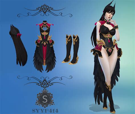 Sims Cc Feather Suit Simfileshare Sims Anime Sims Sims Mods