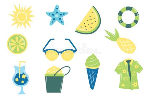 Summer Designs Flat Vector Icon Beach Icons Vacation Icons Outdoor