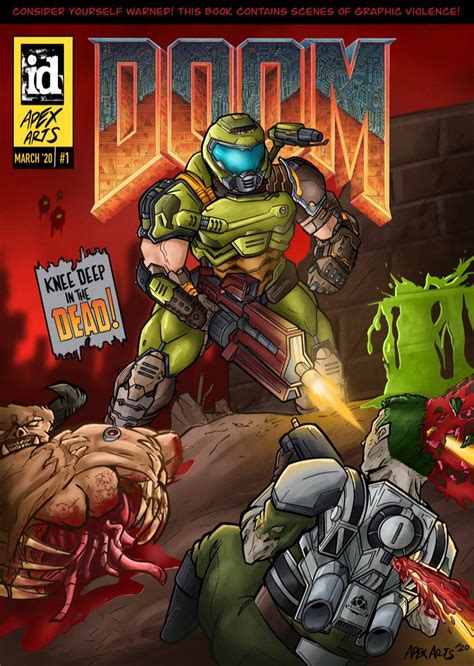 Doom Eternal Comic Book Cover Print Etsy