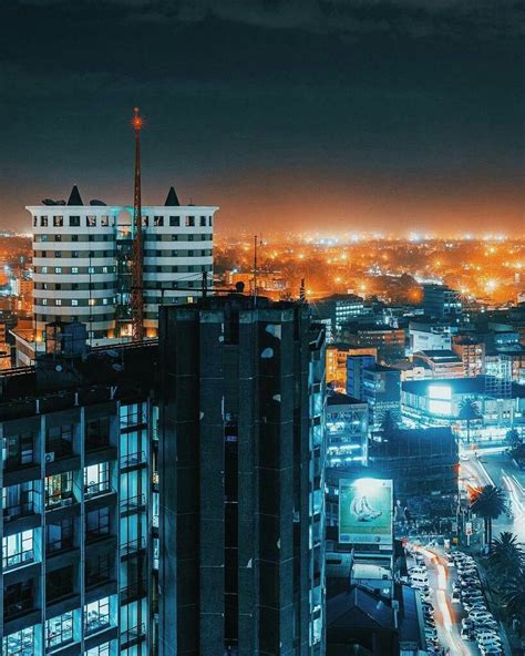 Nairobi Skyline At Night Nairobi City Earth City Cities In Africa