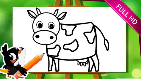 Learn How To Draw A Cow How To Draw Animals Easy Step By Step