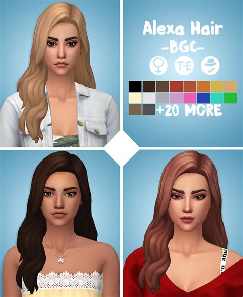 Alexa Hair Aharris00britney On Patreon Sims Sims 4 Sims 4 Mm