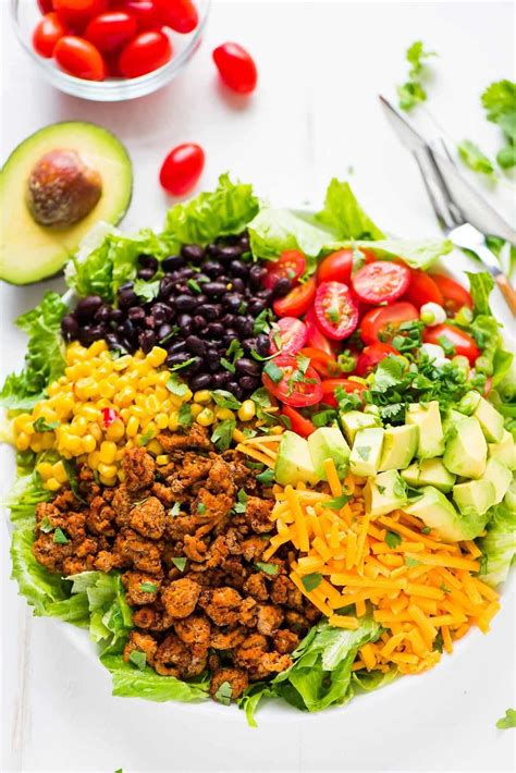 We have ground turkey recipes and ideas to rescue your meal planning! Easy Skinny Taco Salad with ground turkey, black beans, cheese, and crunchy baked tortillas ...