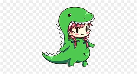 Dino Cute Chibi Dino Girl Free Transparent Png Clipart Images Download