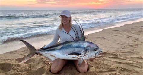 Watch As Vicky Stark Goes Surf Fishing For Roosterfish In Cabo San Lucas