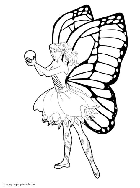 Barbie is available in numerous avatars throughout the world this website brings you a fine collection of barbie coloring pages that will allow your kid to develop his or her artistic potential. Coloring pages The Fairy Princess and Barbie Mariposa ...