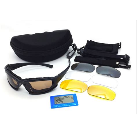 Polarized Sunglasses Tactical Shooting Glasses Military Motocycle Goggles Eye Protection With 4