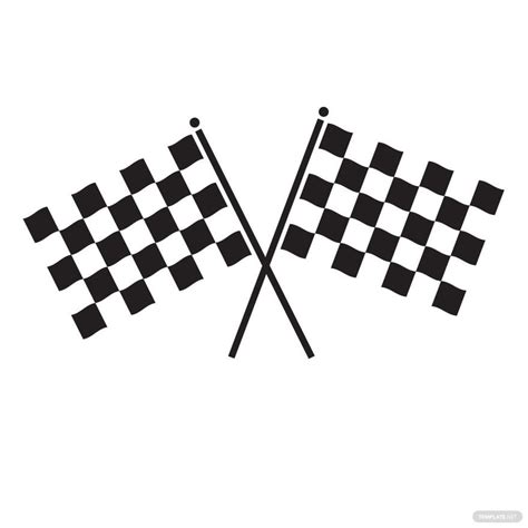 Double Checkered Flag Clipart In Illustrator Download