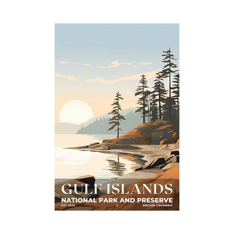 Gulf Islands National Park Reserve Poster Travel Print Office Poster