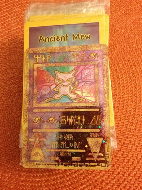 Originally the rare ancient mew card was released in a single card pack for the release of pokemon 2000, along with limited release articuno, zapdos and moltres cards. Ancient Mew Card by ShadowoftheSouth on deviantART