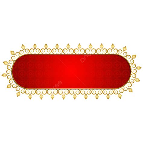 Luxury Red Text Box Abstract Shape Banner Islamic Banner Text Box PNG And Vector With