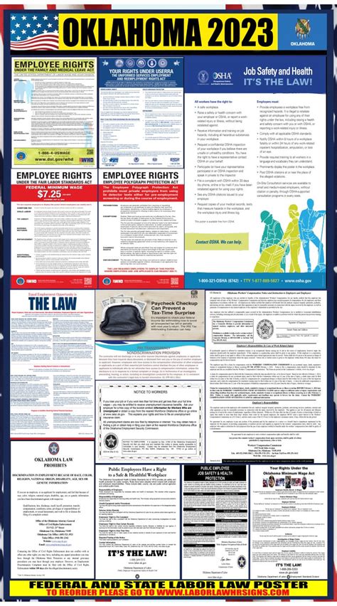 2023 Oklahoma Labor Law Posters ⭐ State Federal Osha Laborlawhrsigns