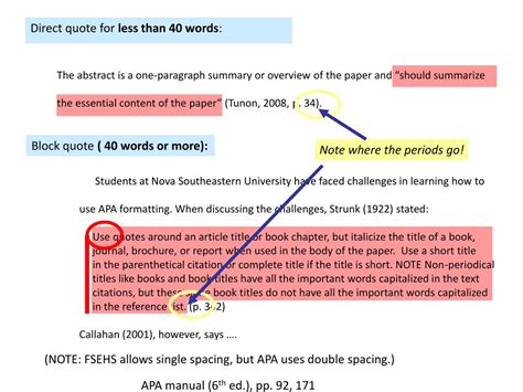 They should be offset from the main text and do not include quotation marks. PPT - Citing Sources Using APA (6th ed.) PowerPoint Presentation, free download - ID:5432773