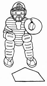 Catcher Baseball Drawing Clip Cliparts Clipart Getdrawings Gif Library sketch template