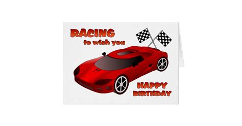 Race Car Birthday Card Au