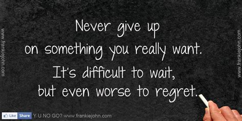Wanting Quotes Never Give Up On Something You Really Want Its
