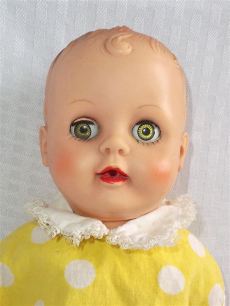 50s 60s Vintage Vinyl Baby Doll With Molded Hair Etsy