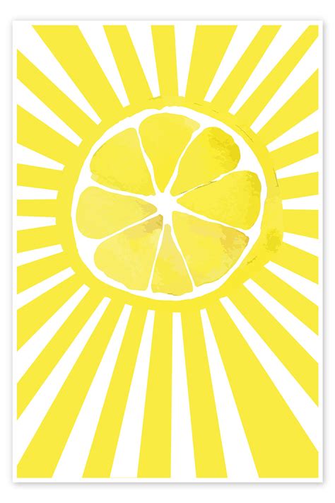 Lemon Sun Print By Ohkimiko Posterlounge
