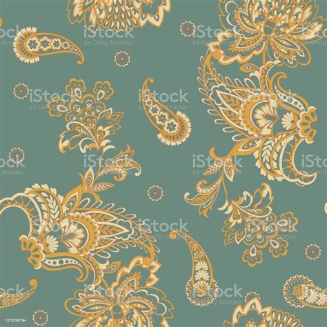 Seamless Paisley Pattern In Indian Style Floral Vector Illustration