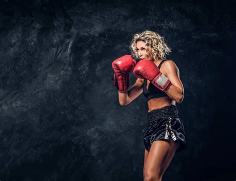 Fight Between Two Professional Female Boxers — Stock Photo © Fxquadro