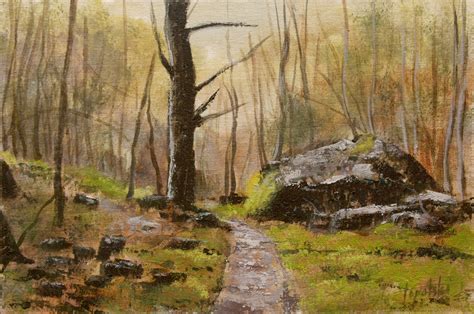 Forest Path Oil Painting Fine Arts Gallery Original Fine Art Oil